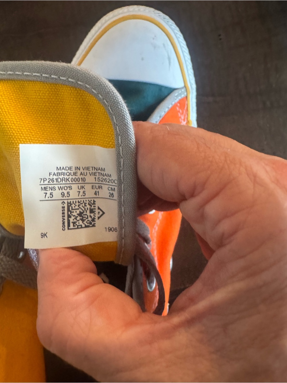 Converse Kids Low Top Colorblock Sneakers - Orange/Yellow/Teal